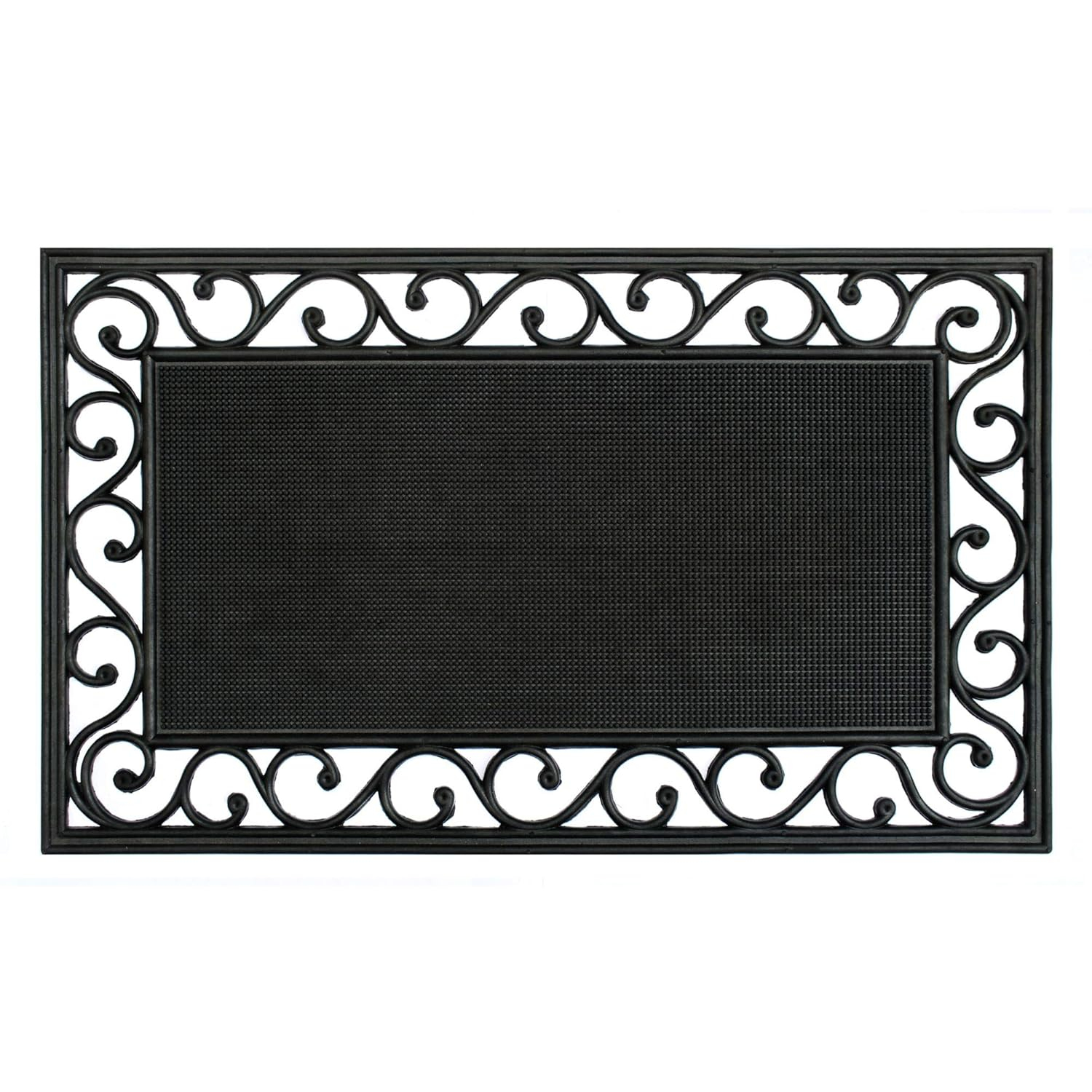 RugSmith Moulded Rubber Trellis Edge Outdoor Doormat, 18" x 30"