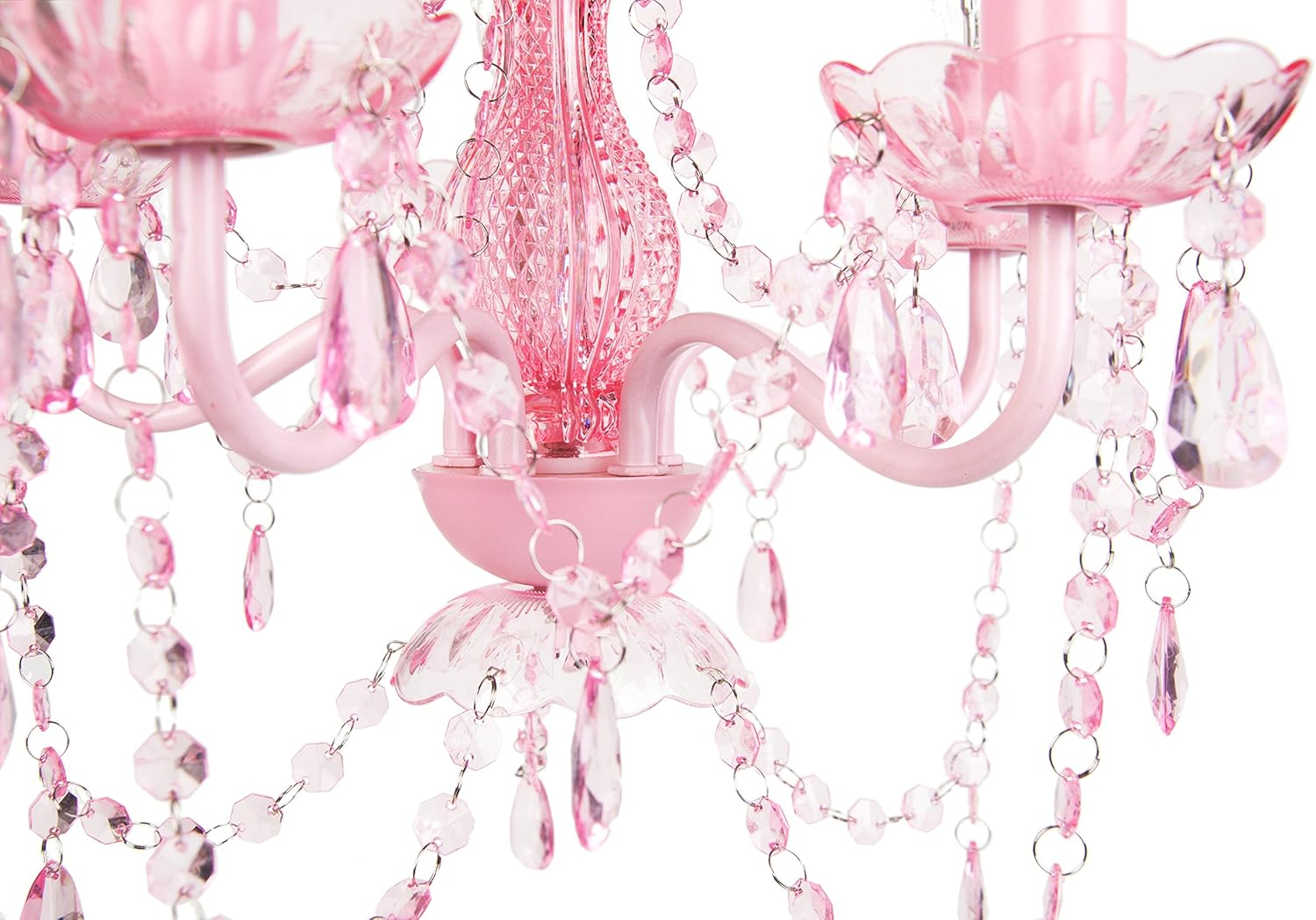 Tadpoles Four Bulb Chandelier, Pink