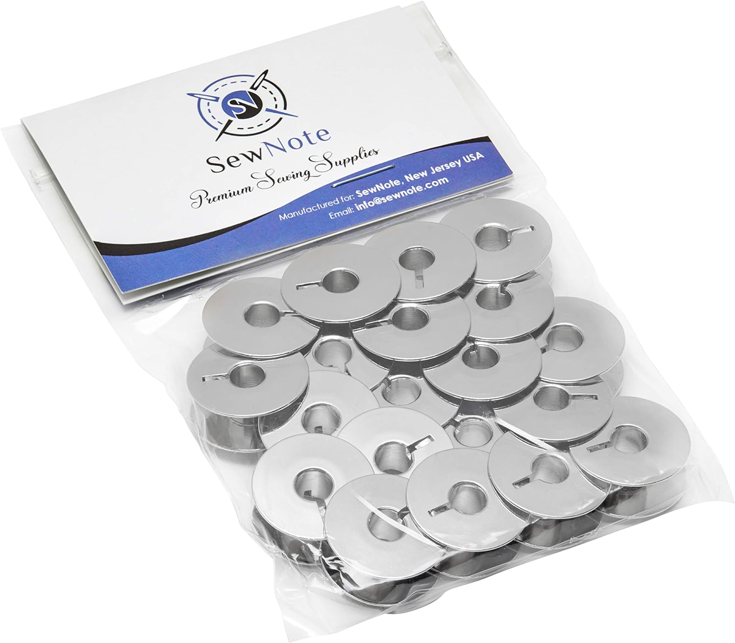 VANELY 20pcs Metal L Bobbins Brother PR600 PR620 PR650 PR-1000 PQ1500 BERNINA 1000 1001