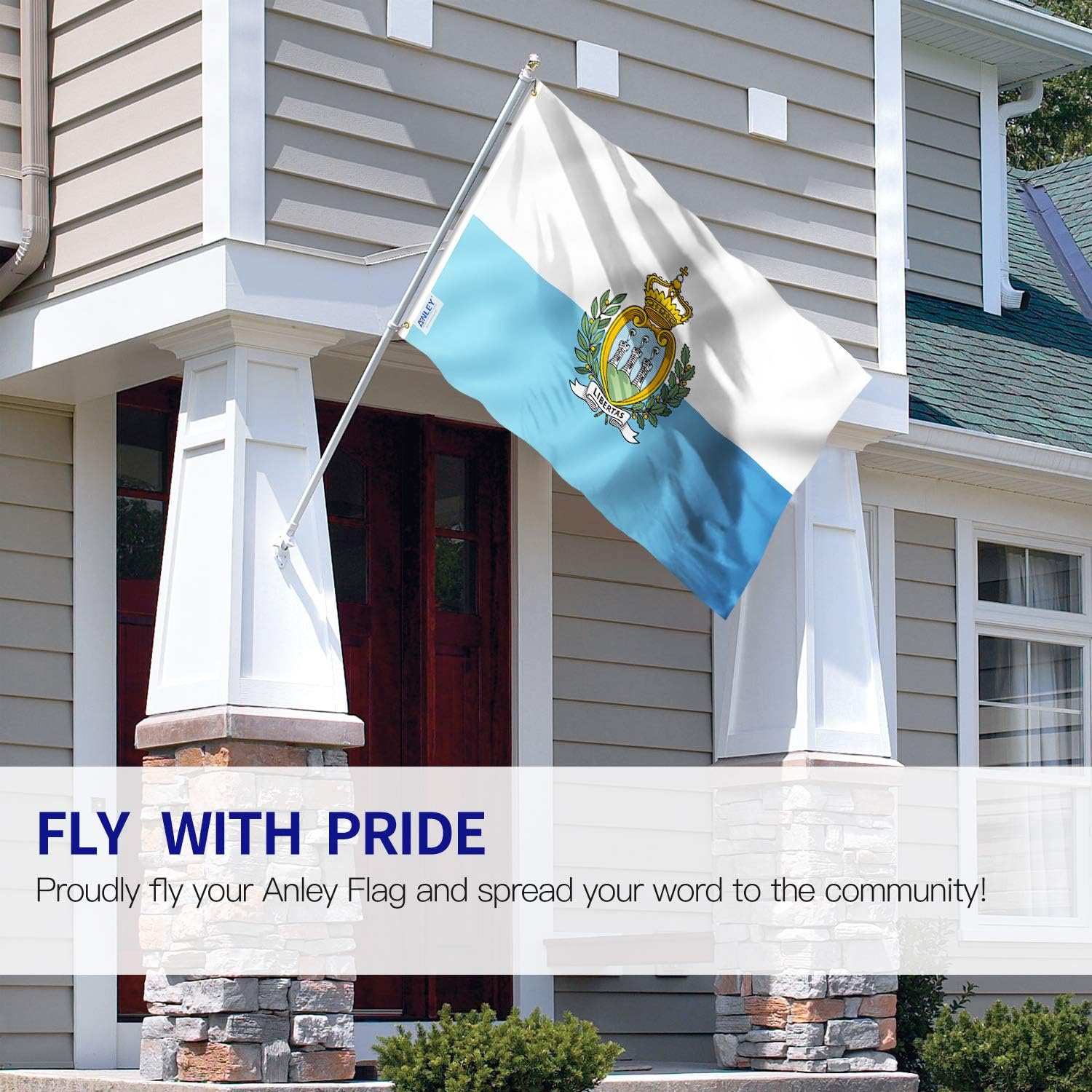 Anley Fly Brisa 3x5 Pies Bandera San Marino - Banderas Sammarinese