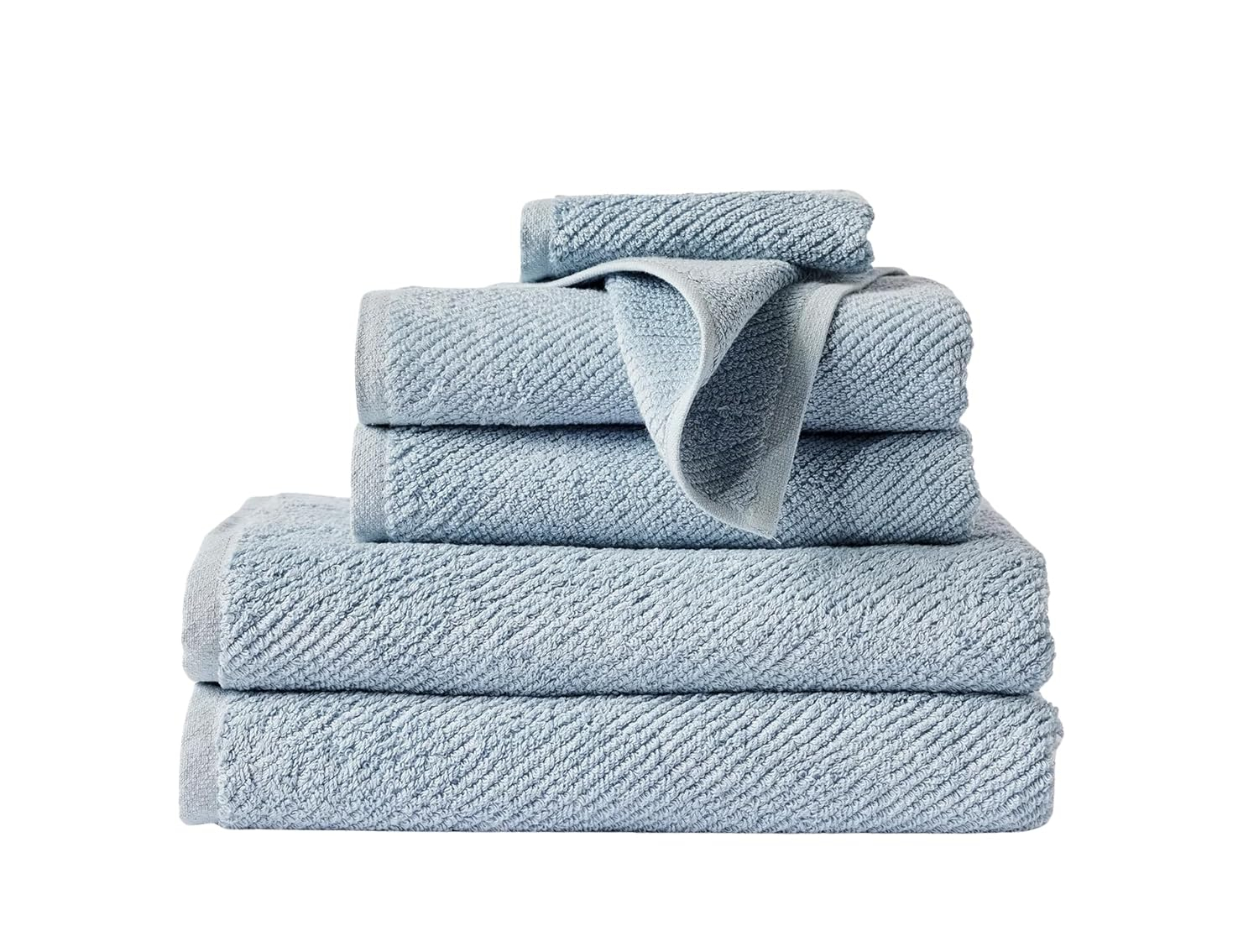 Stone Blue Organic Cotton 6-Piece Towel Set