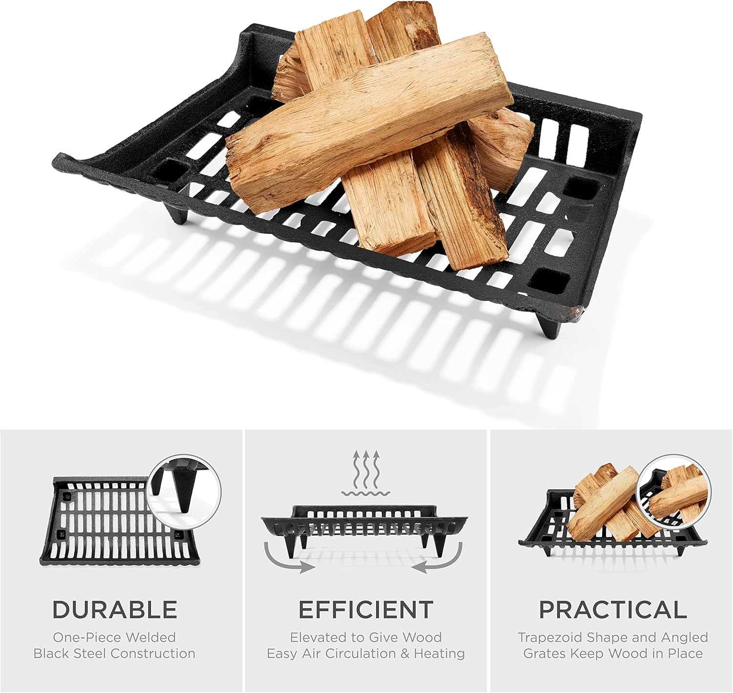 UniFlame Zero Clearance Cast Iron Stack Grate