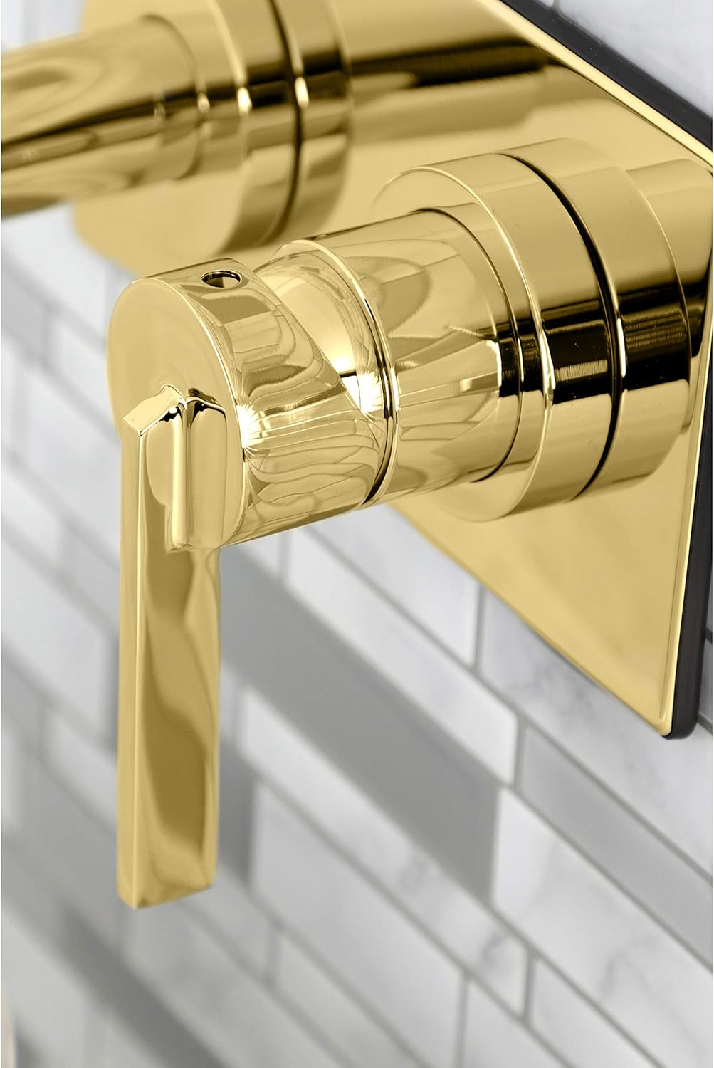 Kingston Brass KS8112CTL Single-Handle Wall Mount Bathroom Faucet, Polished Brass