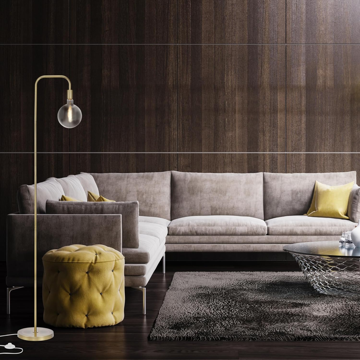 Globe Electric Holden 70" Matte Brass Floor Lamp