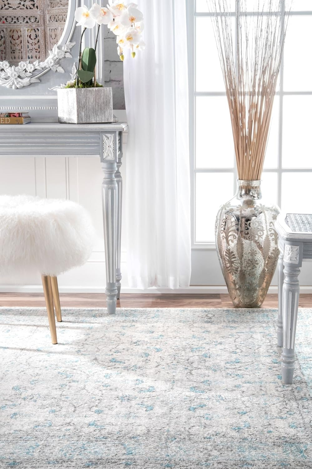 nuLOOM Rio Transitional Farmhouse Area Rug, 10' x 14', Aqua