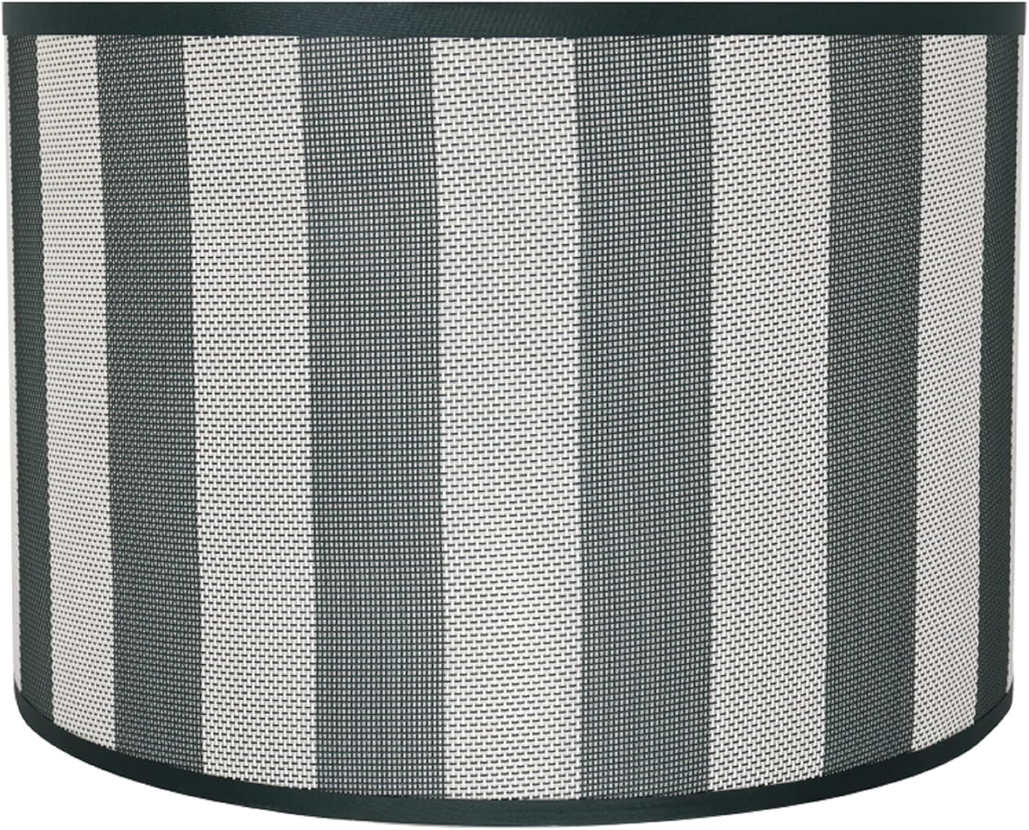 Aspen Creative 31161 Transitional Drum (Cylinder) Shaped Spider Construction Lamp Shade in Hunter Green & White Striped, 16" wide (16" x 16" x 11")