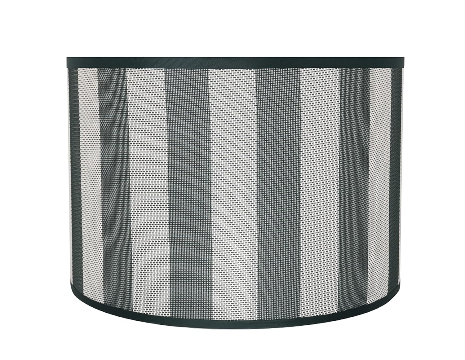 Aspen Creative 31161 Transitional Hardback Drum (Cylinder) Shaped Spider Construction Lamp Shade in Hunter Green & White Striped, 16" wide (16" x 16" x 11")