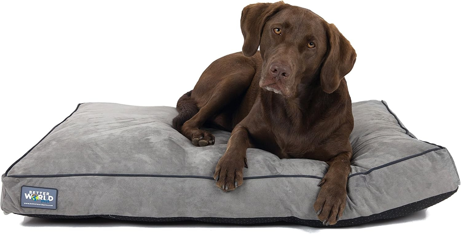 Better World Pets Orthopedic Dog Bed, Waterproof, Premium Memory Foam Washable Dog Bed, Large