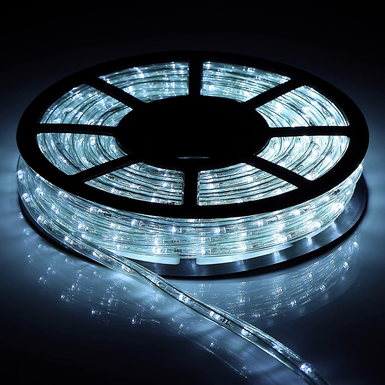 50Ft Led Rope Lights Outdoor, LED Strip Lights Outdoor Waterproof Decorative Lighting for Indoor/Outdoor, Deck, Eaves, Backyards Garden, Stairs Balcony Christmas Decoration(Warm White)