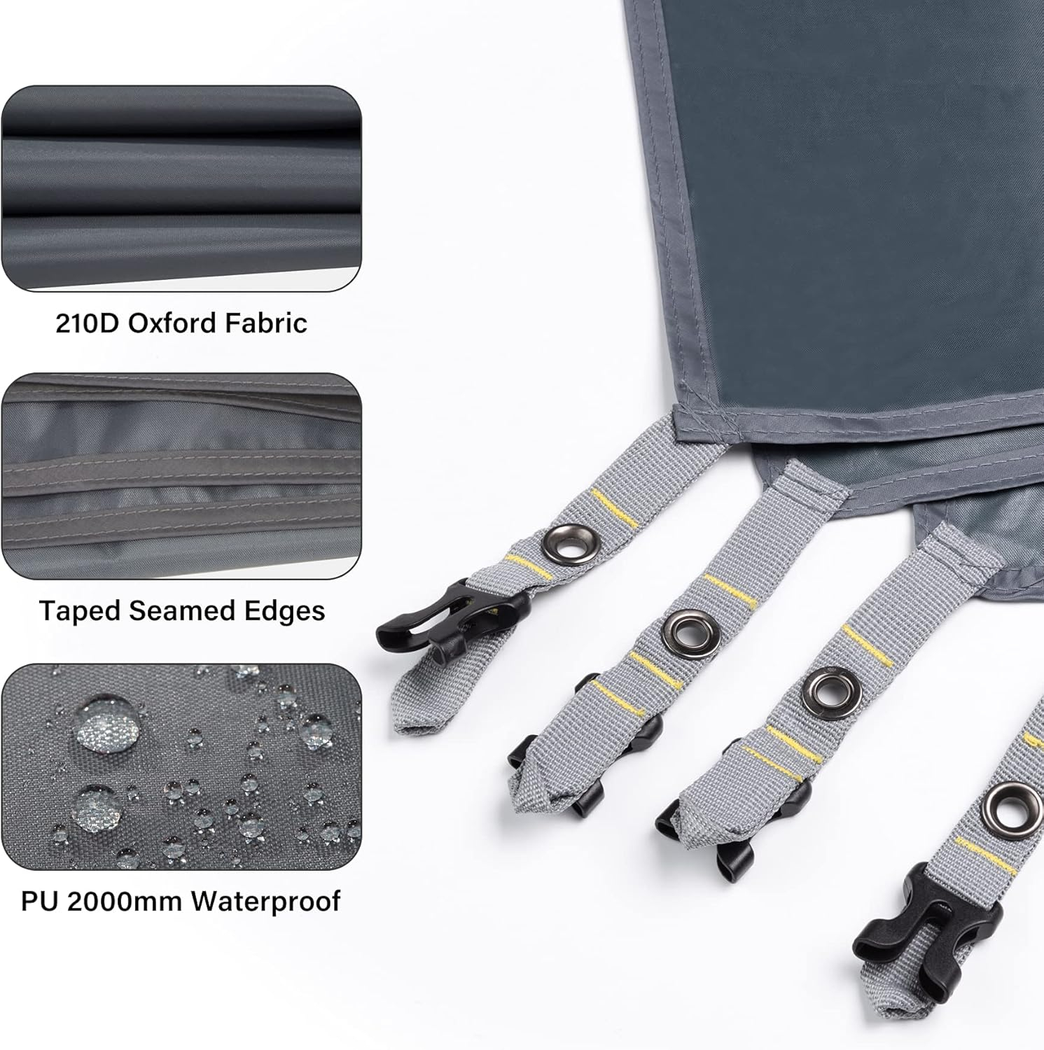 BISINNA Waterproof Camping Tarp Mutifunctional Tent Footprint, Groundsheet Picnic and Beach Mat with Carrying Storage Bag for Picnic, Hiking,Backpacking,Hammock