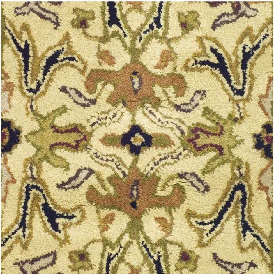 SAFAVIEH Heritage Oslo Traditional Wool Area Rug, Ivory/Black, 5' x 8'