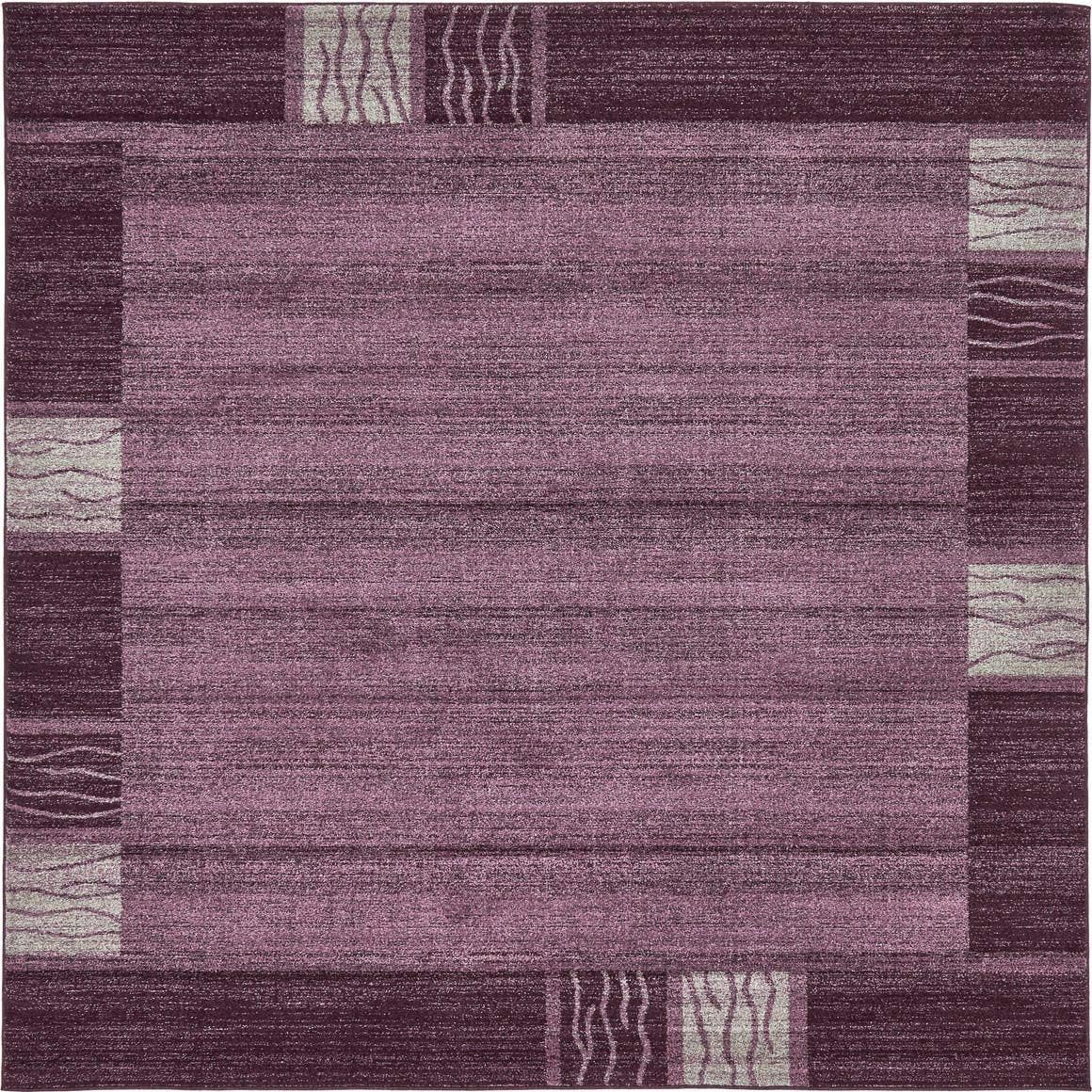 Unique Loom Del Mar Collection Area Rug - Sarah (7' 10" Square, Violet/ Purple)