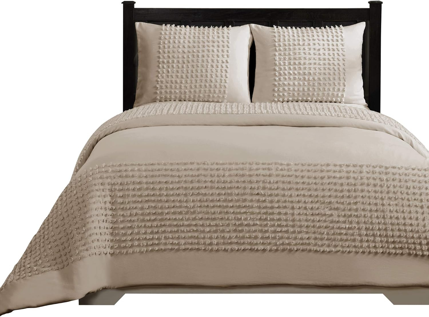 Better Trends Olivia Twin Comforter 68 in. X 90 in. with Standard Sham 20 in. X 26 in. Light Beige