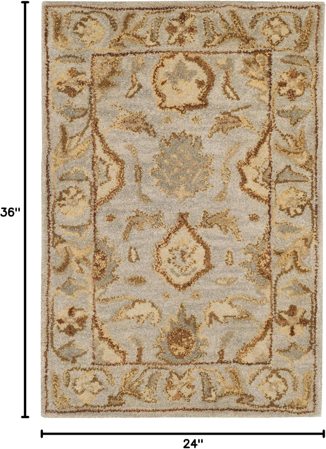 Antiquity AT60 Hand Tufted Accent Rug - Light Grey - 2'x3' - Safavieh.