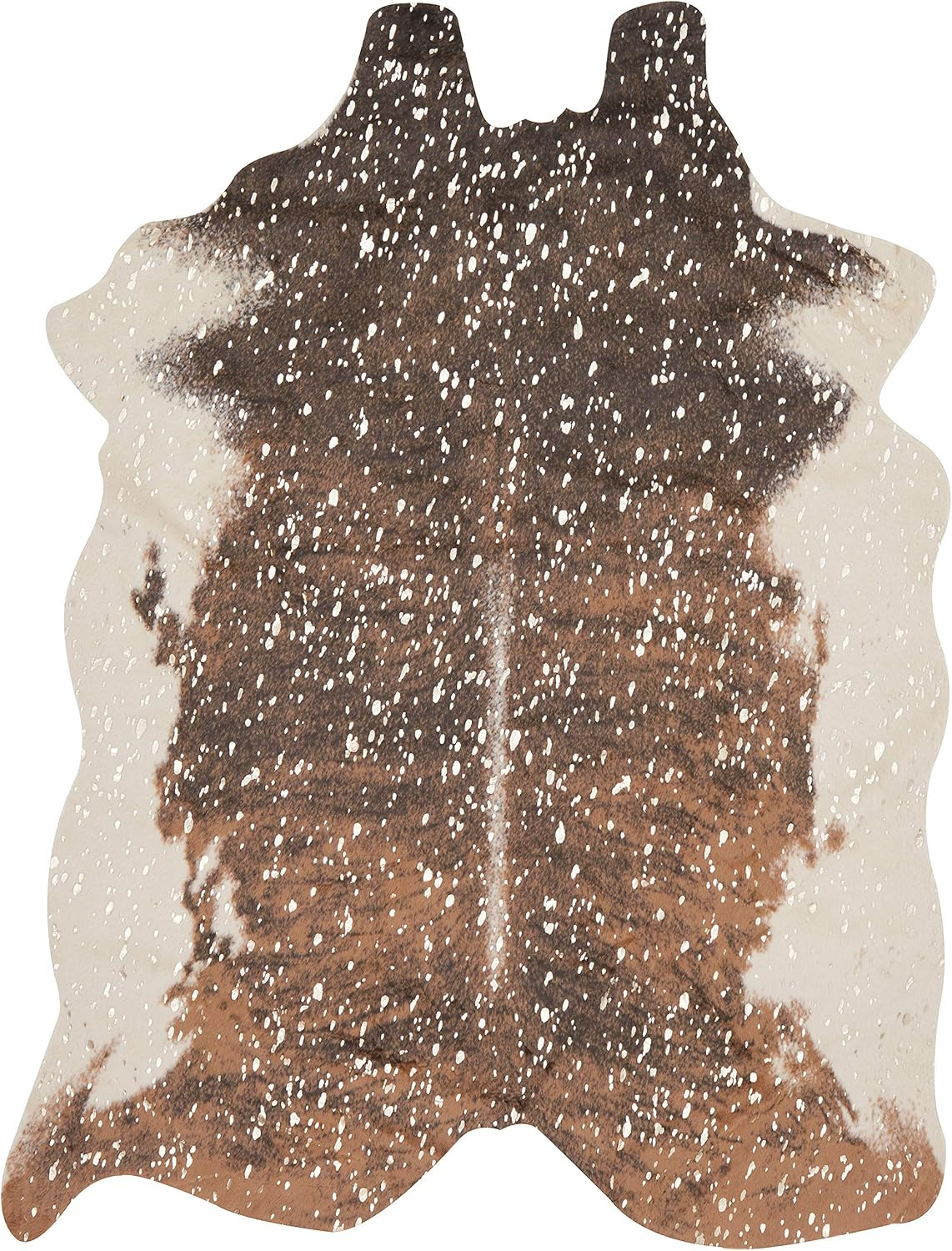 Loloi II Bryce Faux Cowhide Walnut / Champagne Area Rug