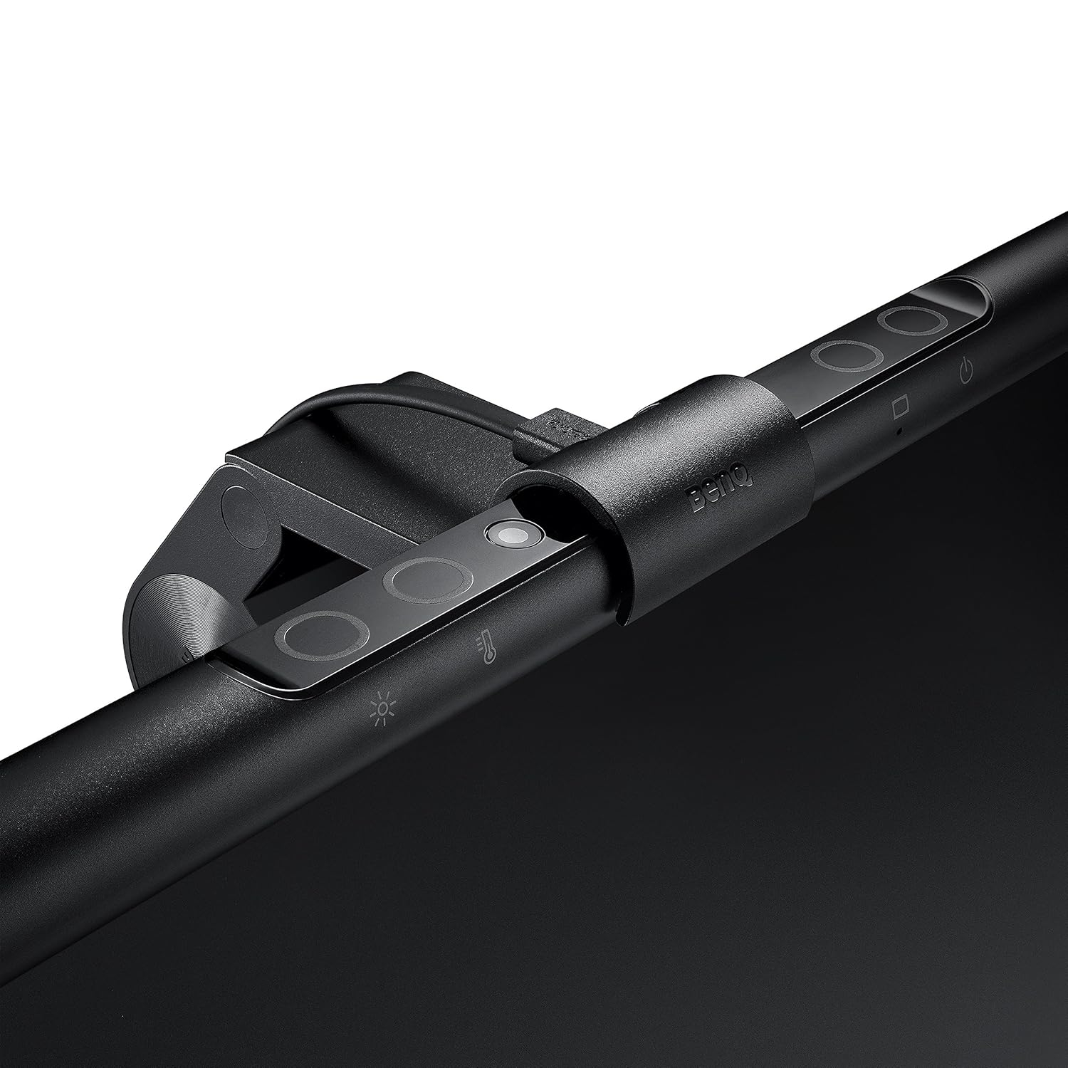 BenQ ScreenBar e-Reading LED Task Lamp with Auto-Dimming and Hue Adjustment Features, Matte Black USB Powered Office Lamp (ScreenBar_Black)