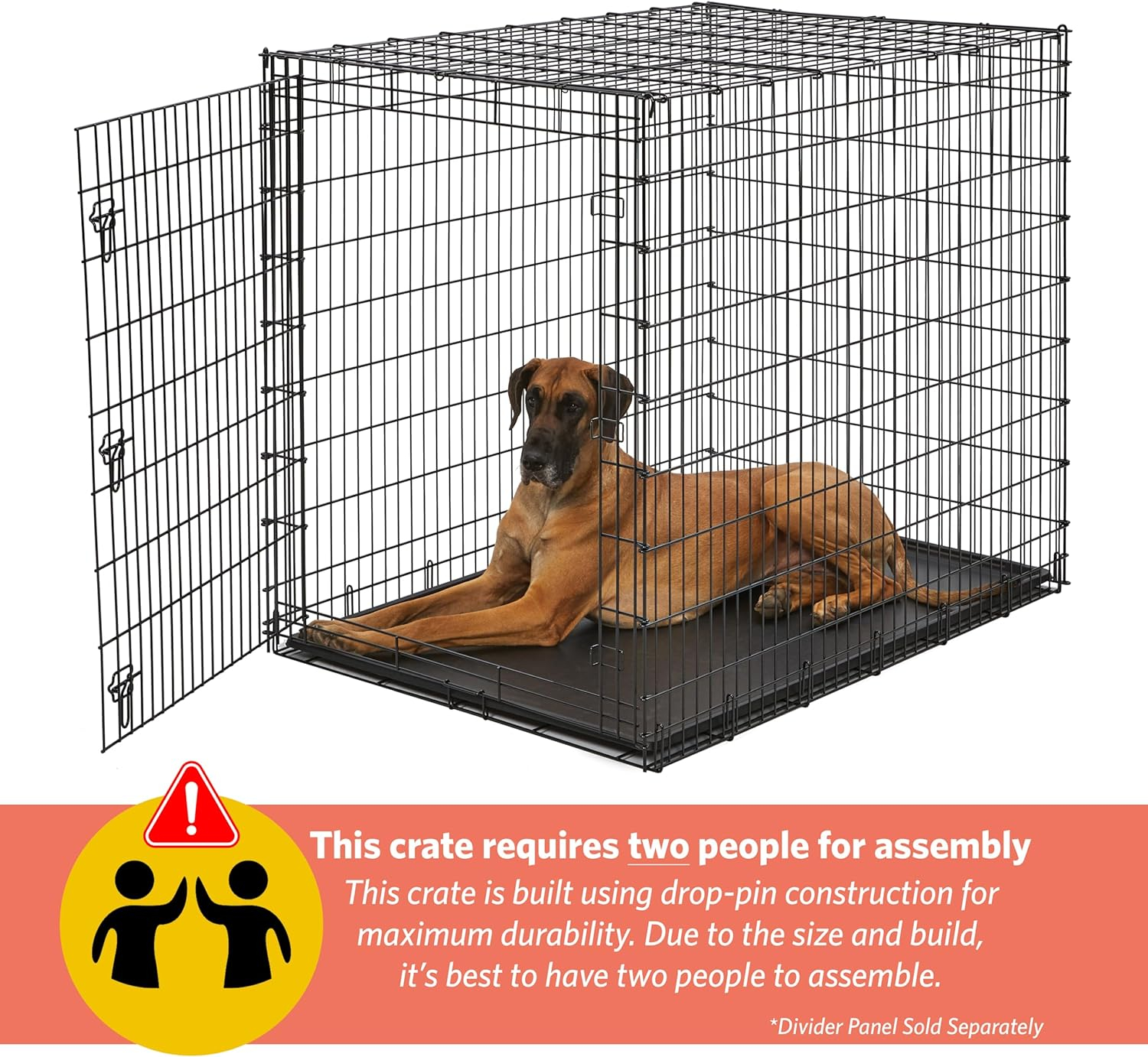 MidWest Homes For Pets XX-Large Single Door Metal Wire Dog Crate, 54"