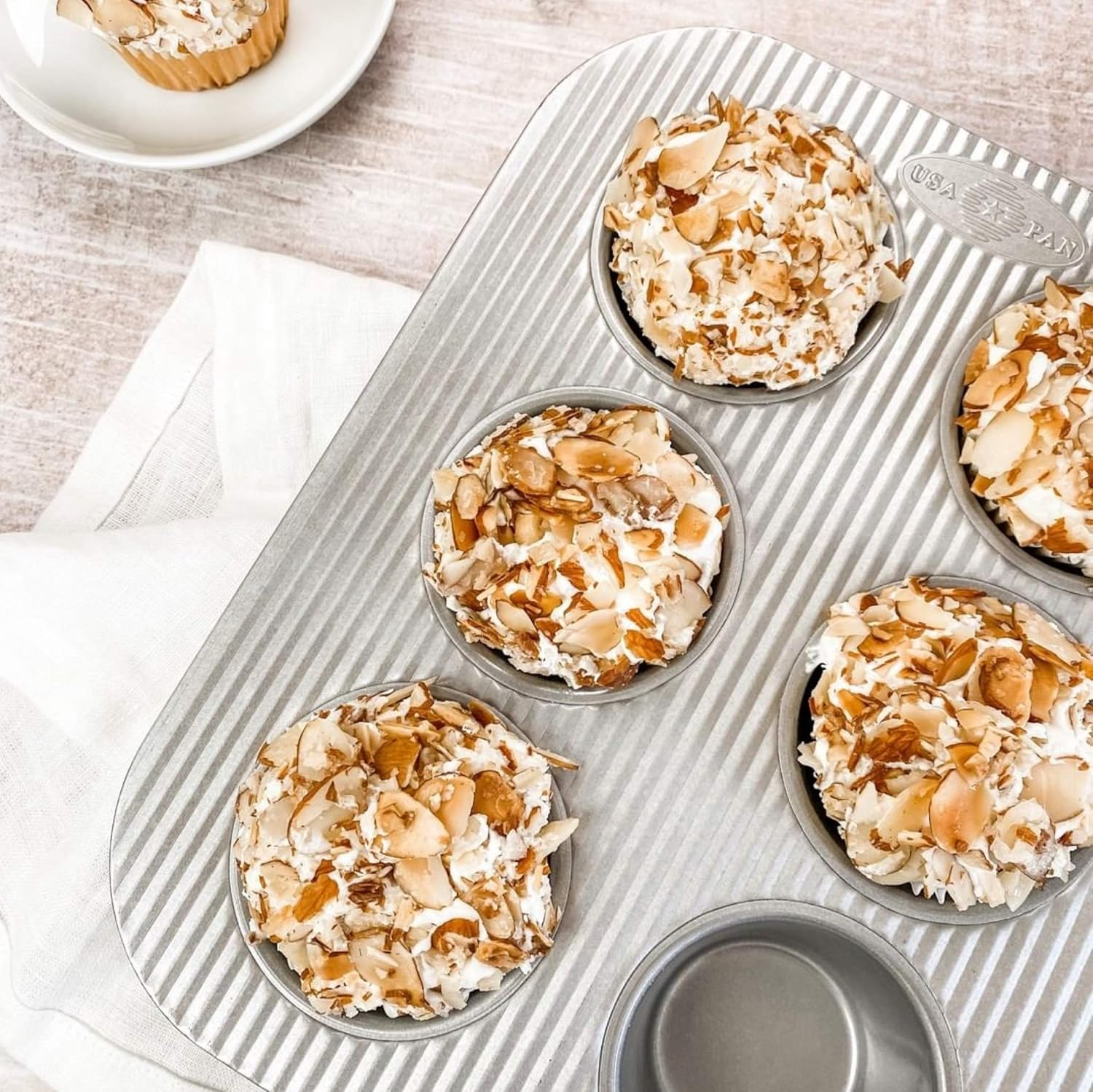 USA Pan 6-Cup Muffin Pan, Nonstick, Aluminized Steel, 1.375-inch per cup