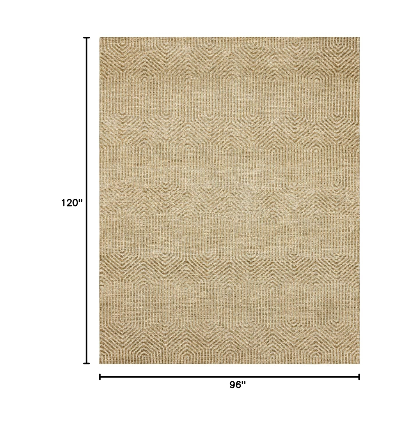 Scott Living by Drew & Jonathan Lost City Modern Geometric Stripe Khaki 8' x 10' Area Rug Perfect for Living Room, Dining Room, Office