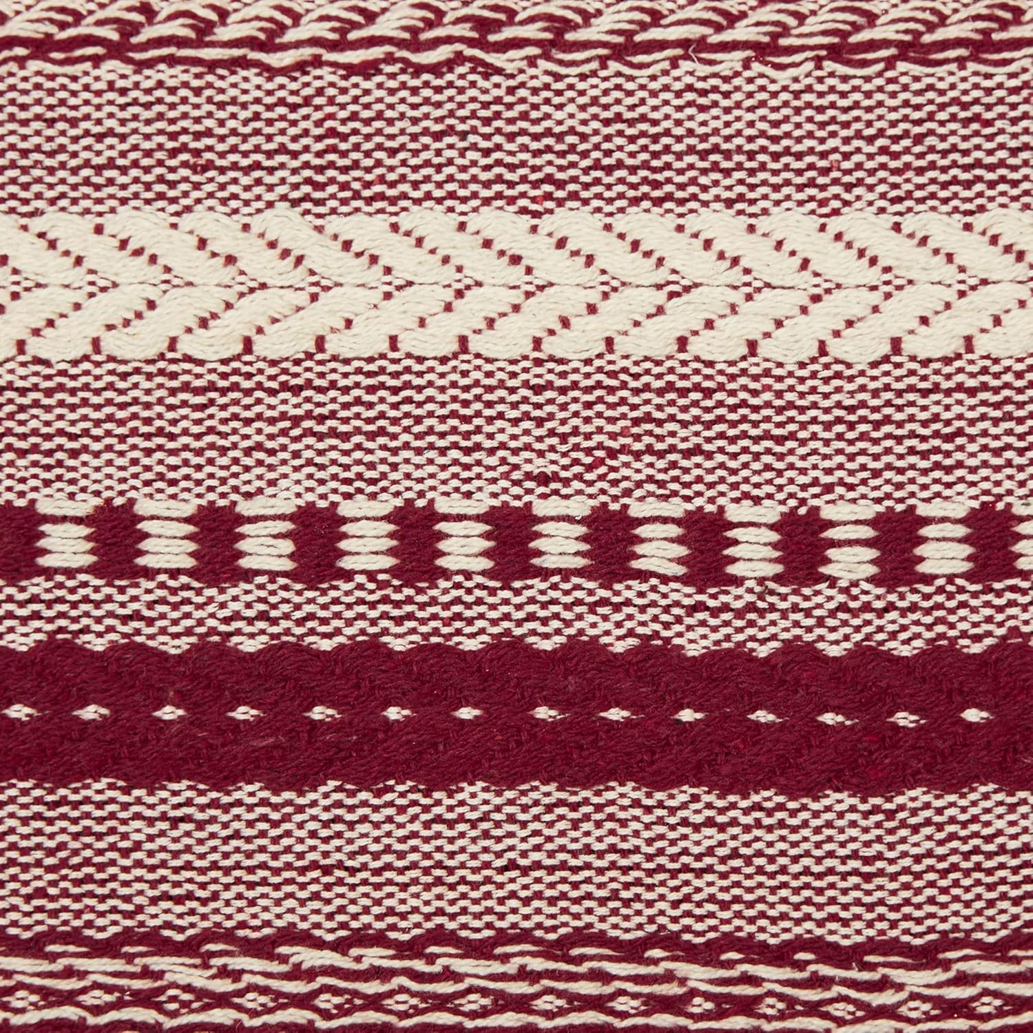 DII Wine Braided Stripe Table Runner 15x108