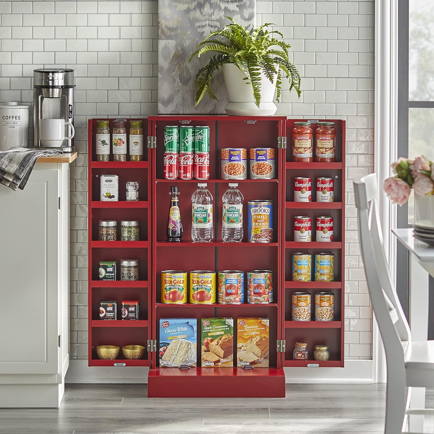 Simple Living  Pine Utility Kitchen Pantry
