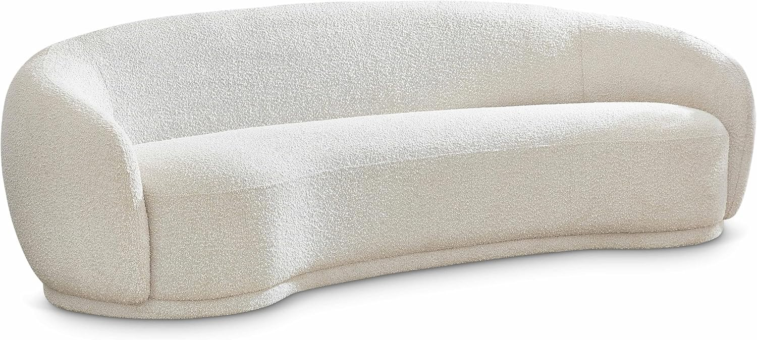 Meridian Furniture Hyde Cream Boucle Fabric Sofa