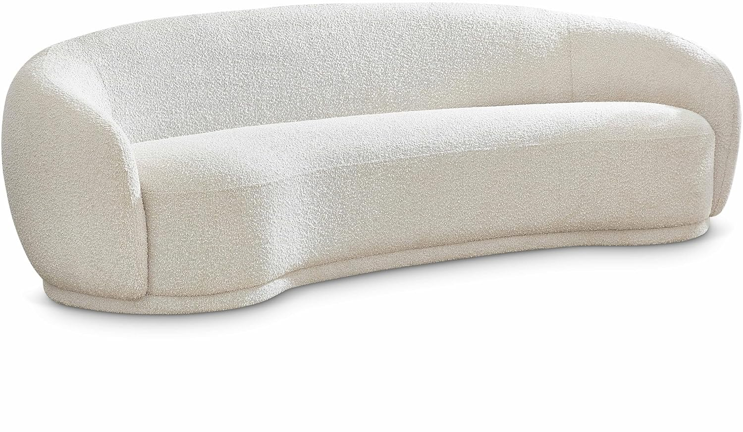 Meridian Furniture Hyde Cream Boucle Fabric Sofa