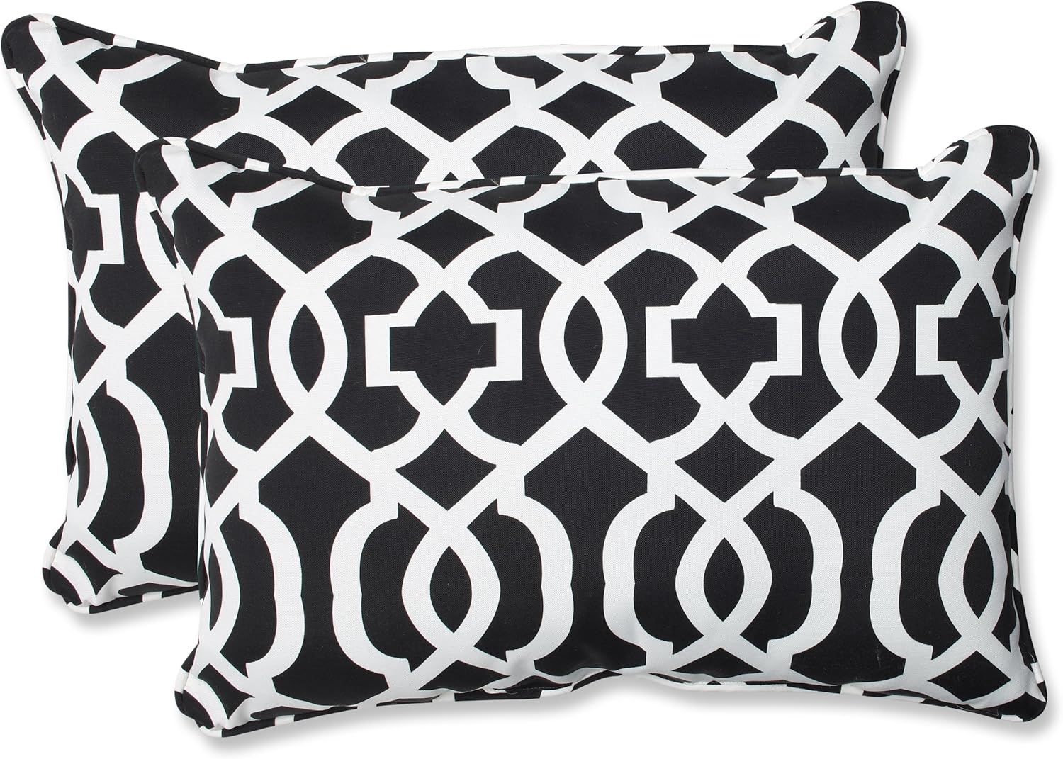 Pillow Perfect New Geo Geometric Indoor/Outdoor Reversible Throw Pillow (Set of 2)