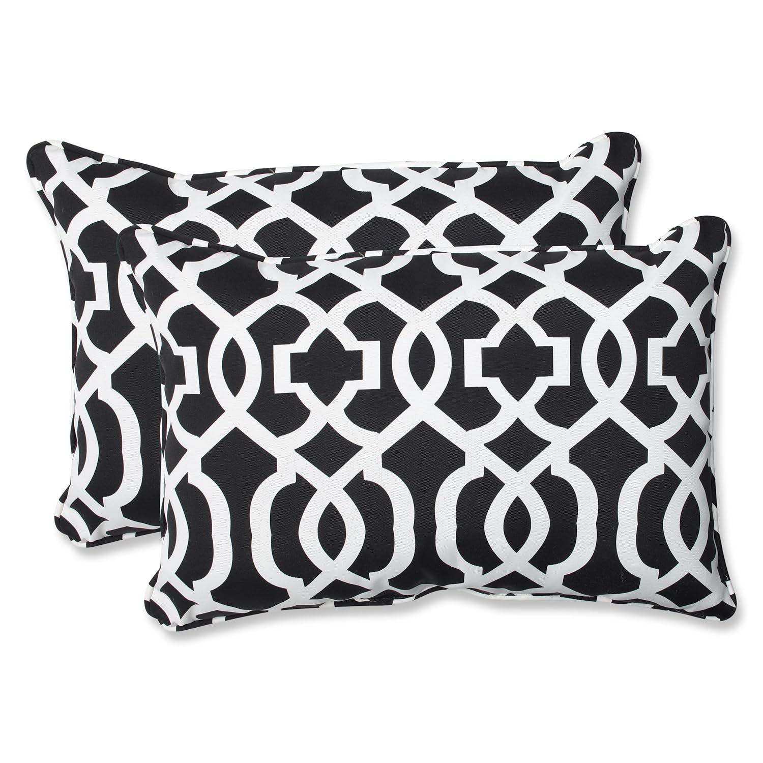 Pillow Perfect New Geo Geometric Indoor/Outdoor Reversible Throw Pillow (Set of 2)