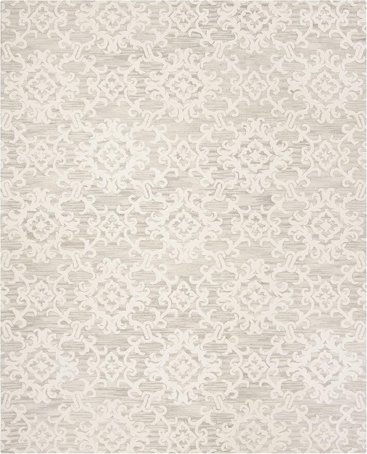 SAFAVIEH Blossom Cletus Damask Area Rug, Grey/Ivory, 11' x 15'