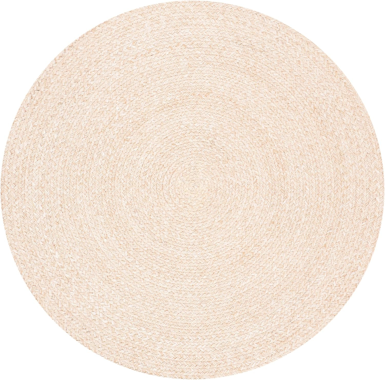 SAFAVIEH Braided Caleb Confetti Solid Area Rug, Blue, 3' x 3' Round