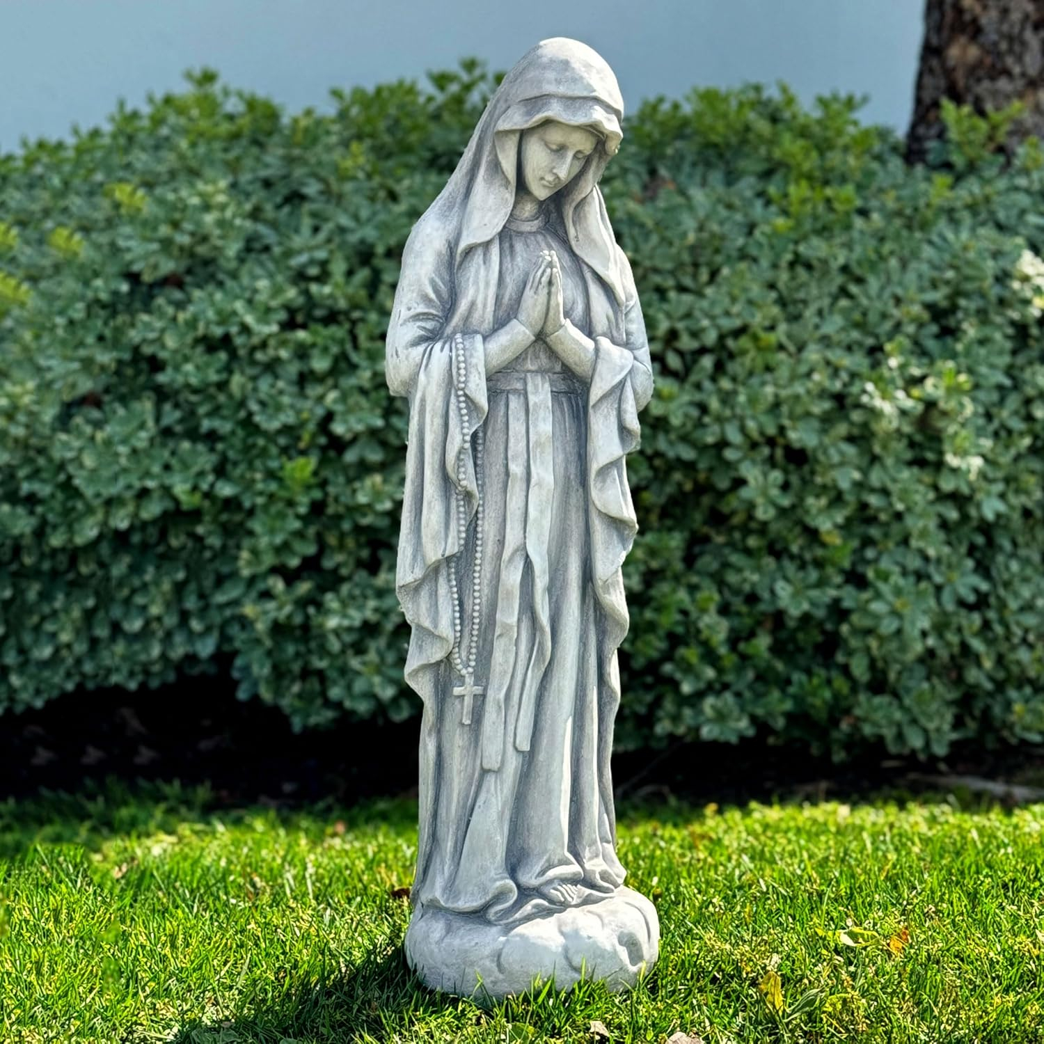 Galt International Virgin Mary Praying Blessed Mother Garden Statue 32" Religious Resin Statue Holy Queen of Heaven