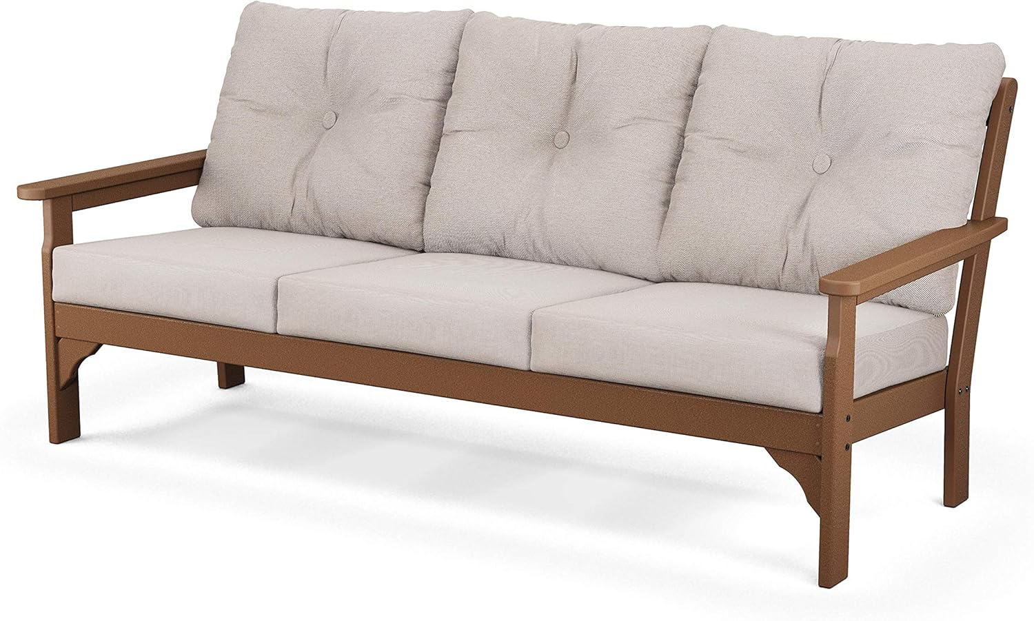 Vineyard 74" Wide Outdoor Patio Sofa with Revolution Cushions