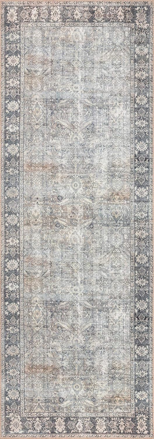 Loloi II Wynter WYN-07 Grey / Charcoal Oriental Area Rug 2'-6" x 7'-6"