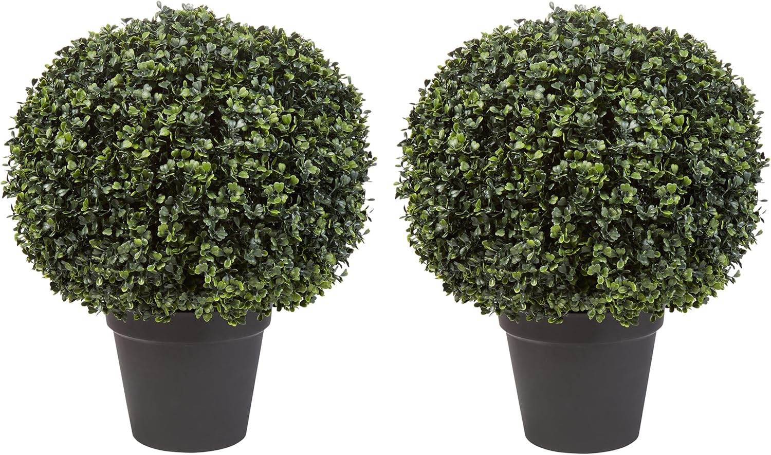 Pure Garden Set of Two 21-Inch Indoor/Outdoor Artificial Boxwood Plants