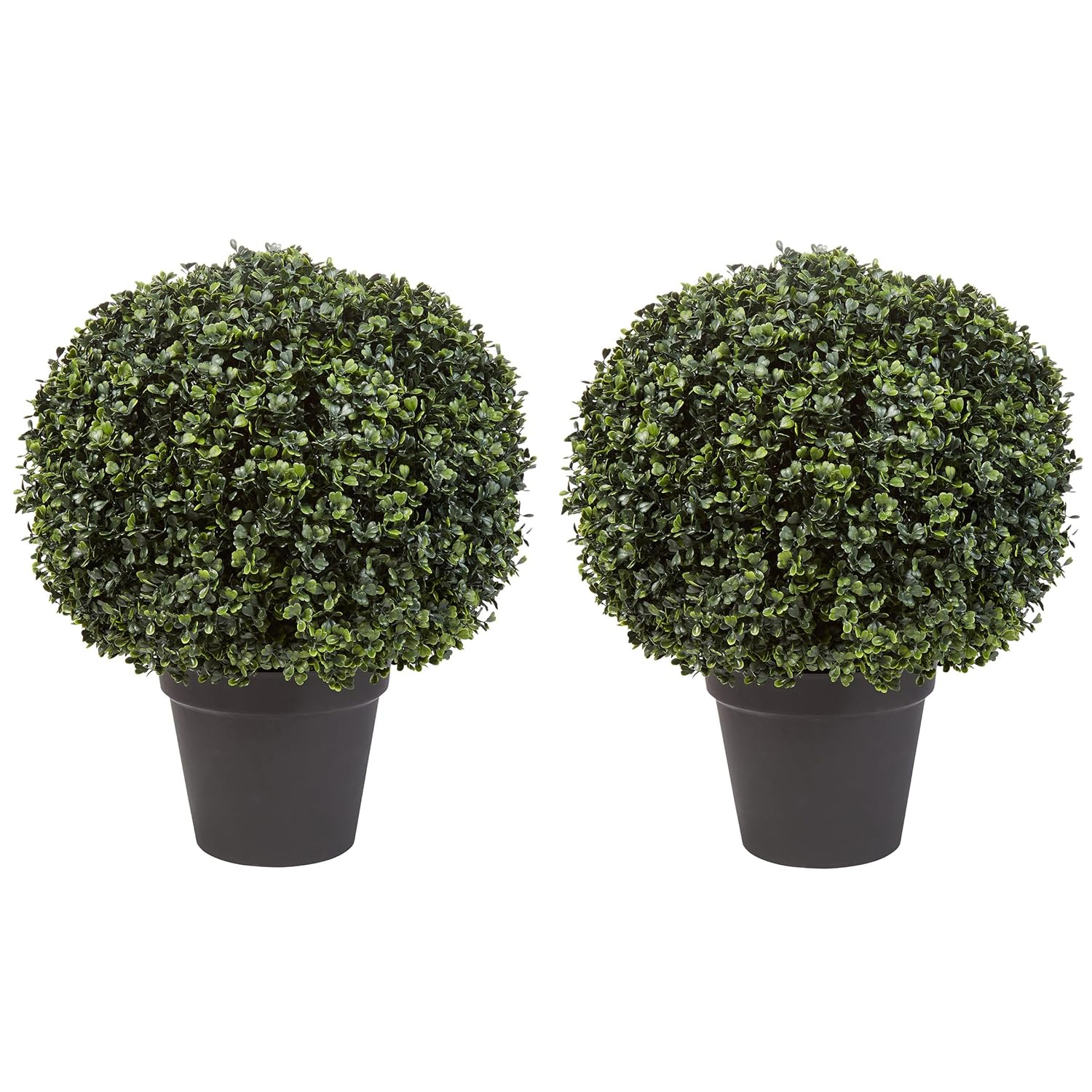 Pure Garden Set of Two 21-Inch Indoor/Outdoor Artificial Boxwood Plants