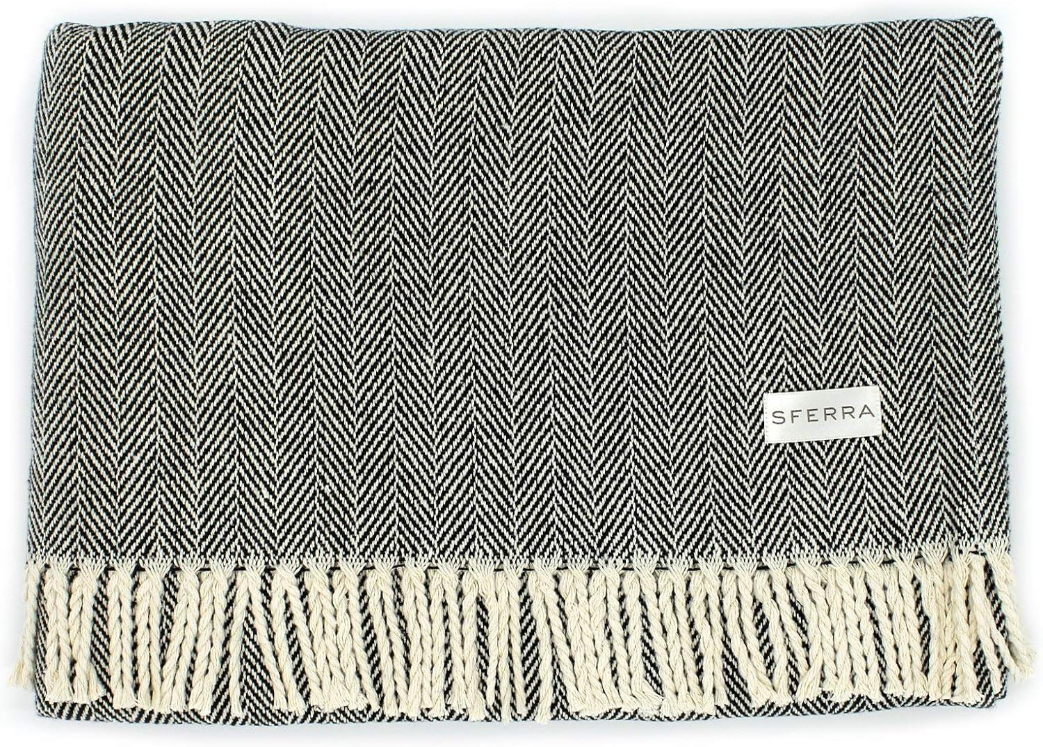 Sferra Celine - Throw 51X71 Black Cotton