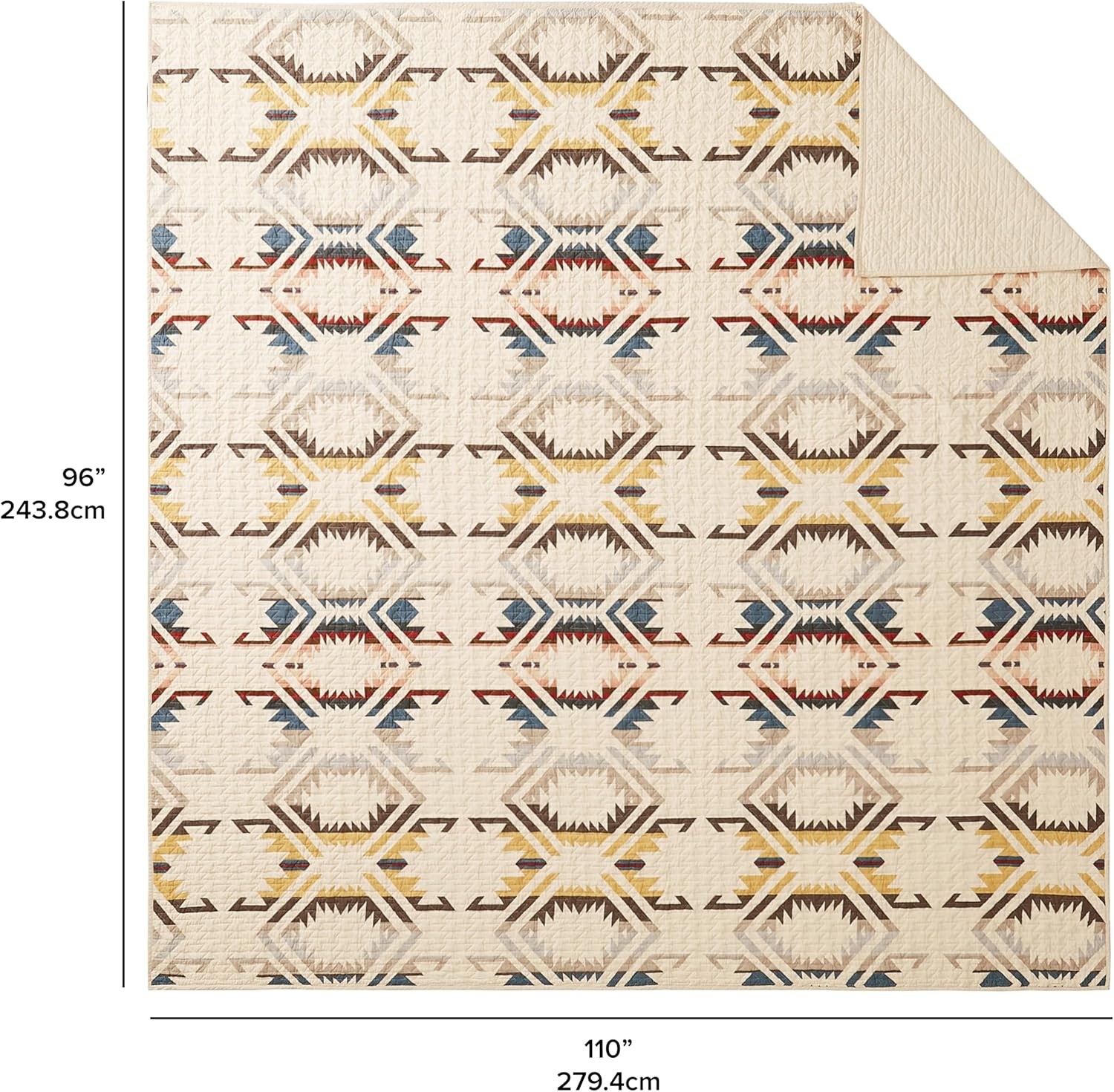 King Organic Cotton Reversible White Quilt Set