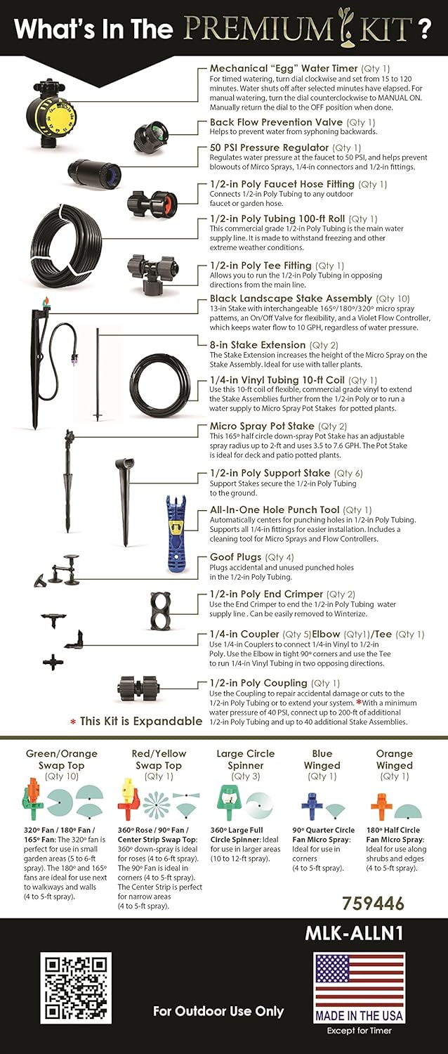Mister Landscaper Drip irrigation micro-spray kit
