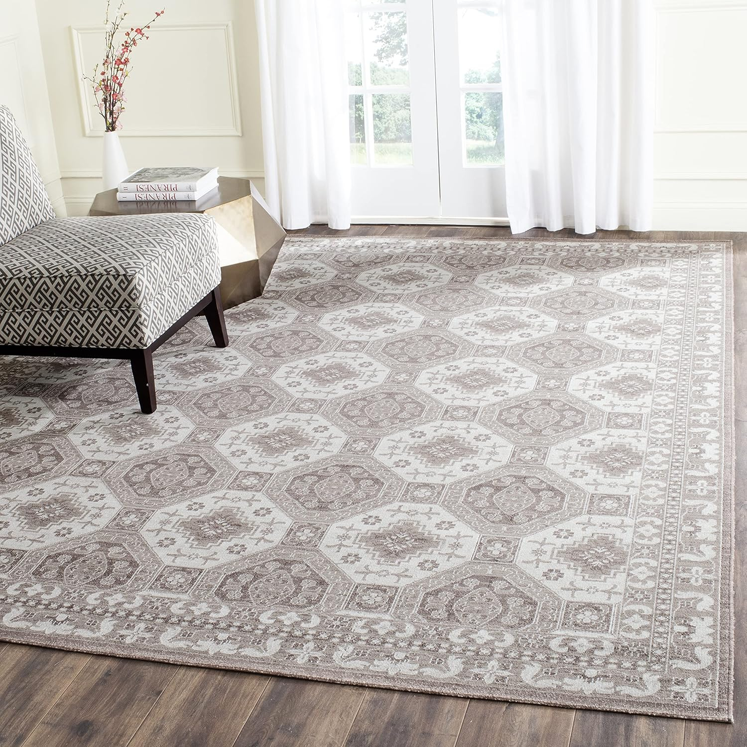 SAFAVIEH Artisan Thurstan Geometric Area Rug, Brown/Ivory, 10' x 14'