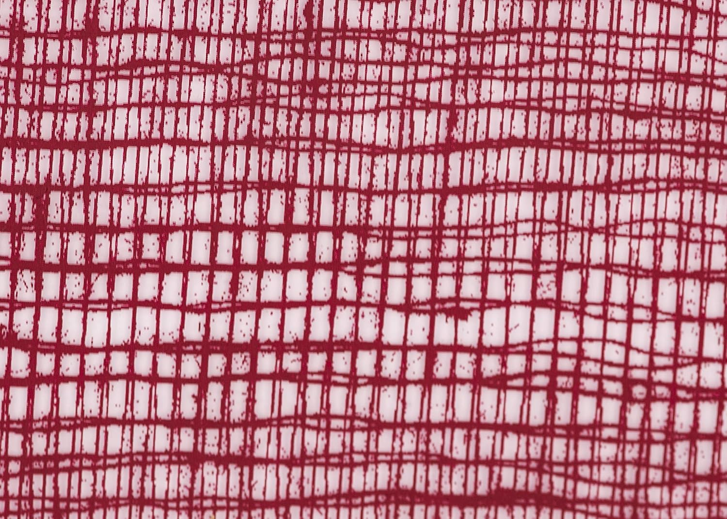 modern-twist 14 x 16 Silicone Placemat, BPA, PVC-Free Table Mat, Dishwasher Safe, Linen Print in Cranberry, Pack of 1