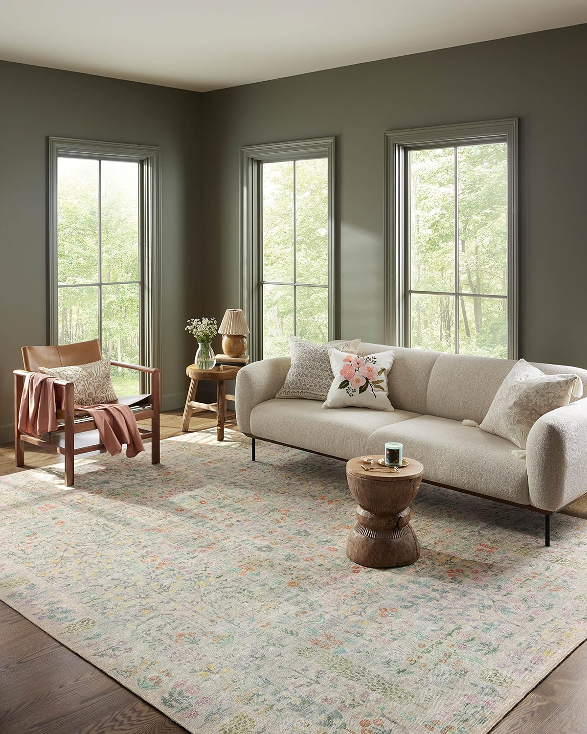 Rifle Paper Co. X Loloi Maison Grove Khaki Area Rug