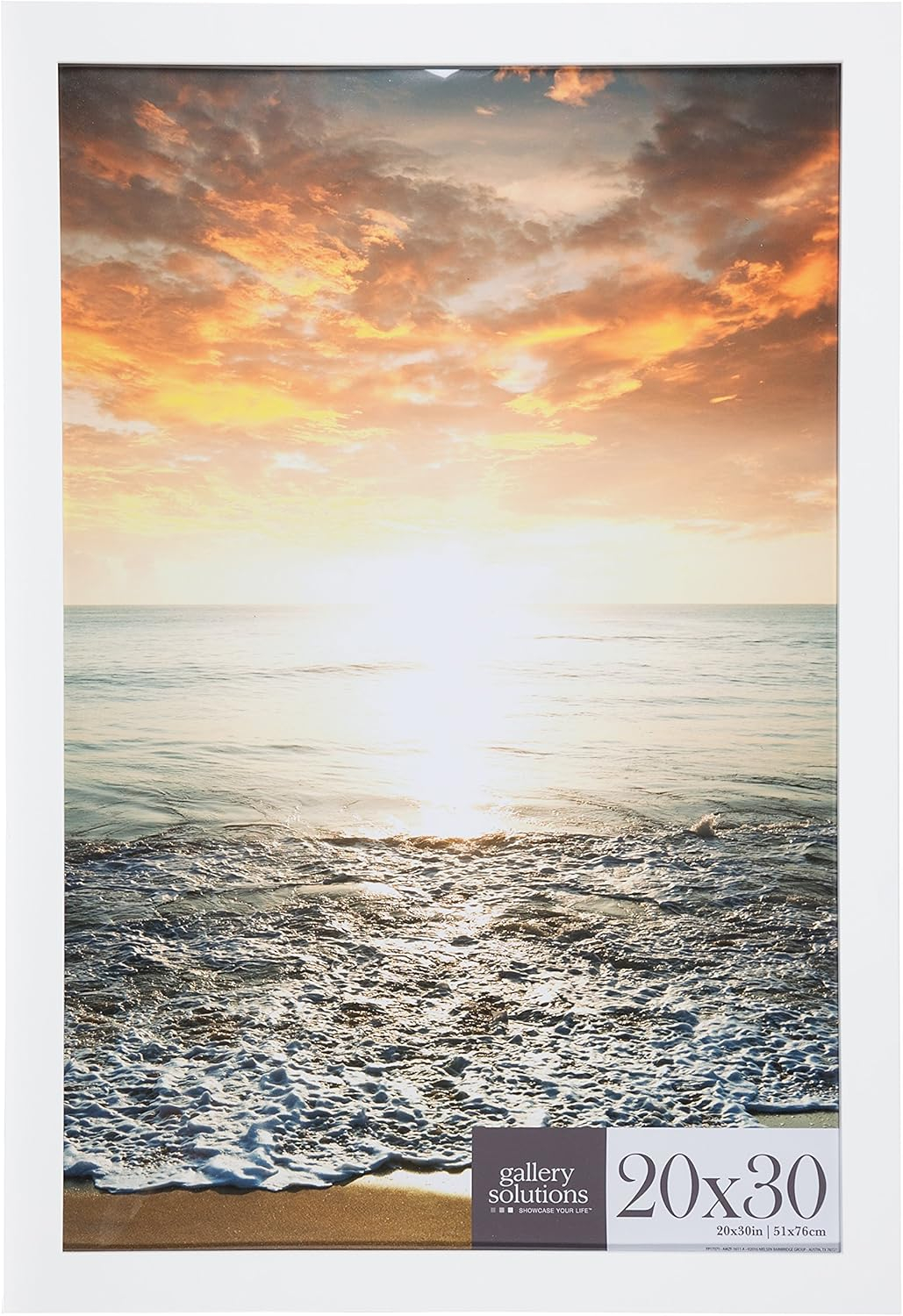 Gallery Solutions 20"x30" White Wood Wall Mount Poster with Hanging Frame - White