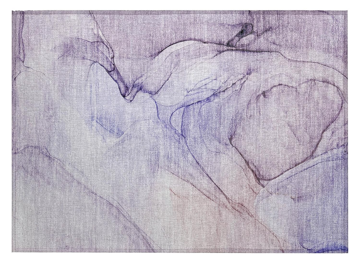 Addison Rugs Chantille Indoor/Outdoor Transitional Watercolors Purple Washable Rectangle Rug, 1'8" x 2'6"