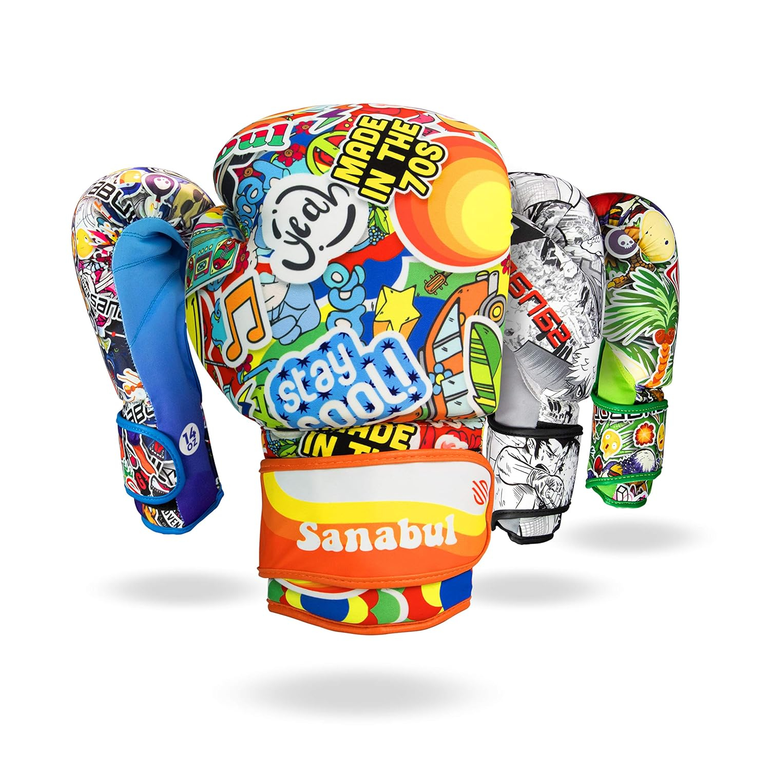 Sanabul Sticker Bomb Adult Boxing Gloves Kickboxing MMA training Punching Heavy Bag