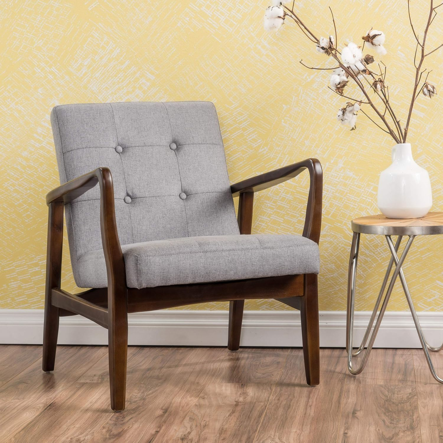 Christopher Knight Home Brayden Fabric Club Chair, Grey