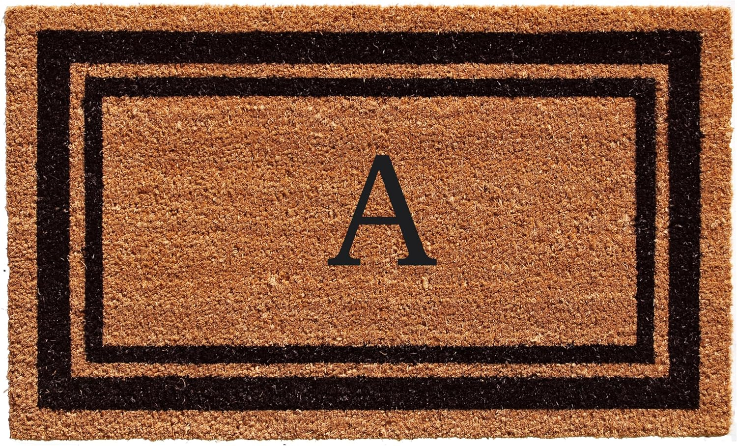 Calloway Mills Black Border 24" x 36" Monogram Outdoor Doormat (Letter A)