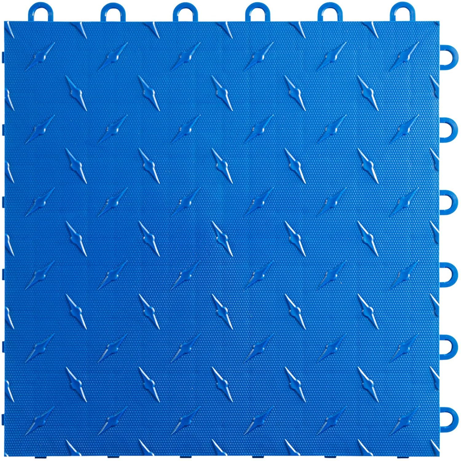 Speedway Diamond Interlocking Garage Floor Tiles 12 x 12-Inch, Blue, 50 Piece Set