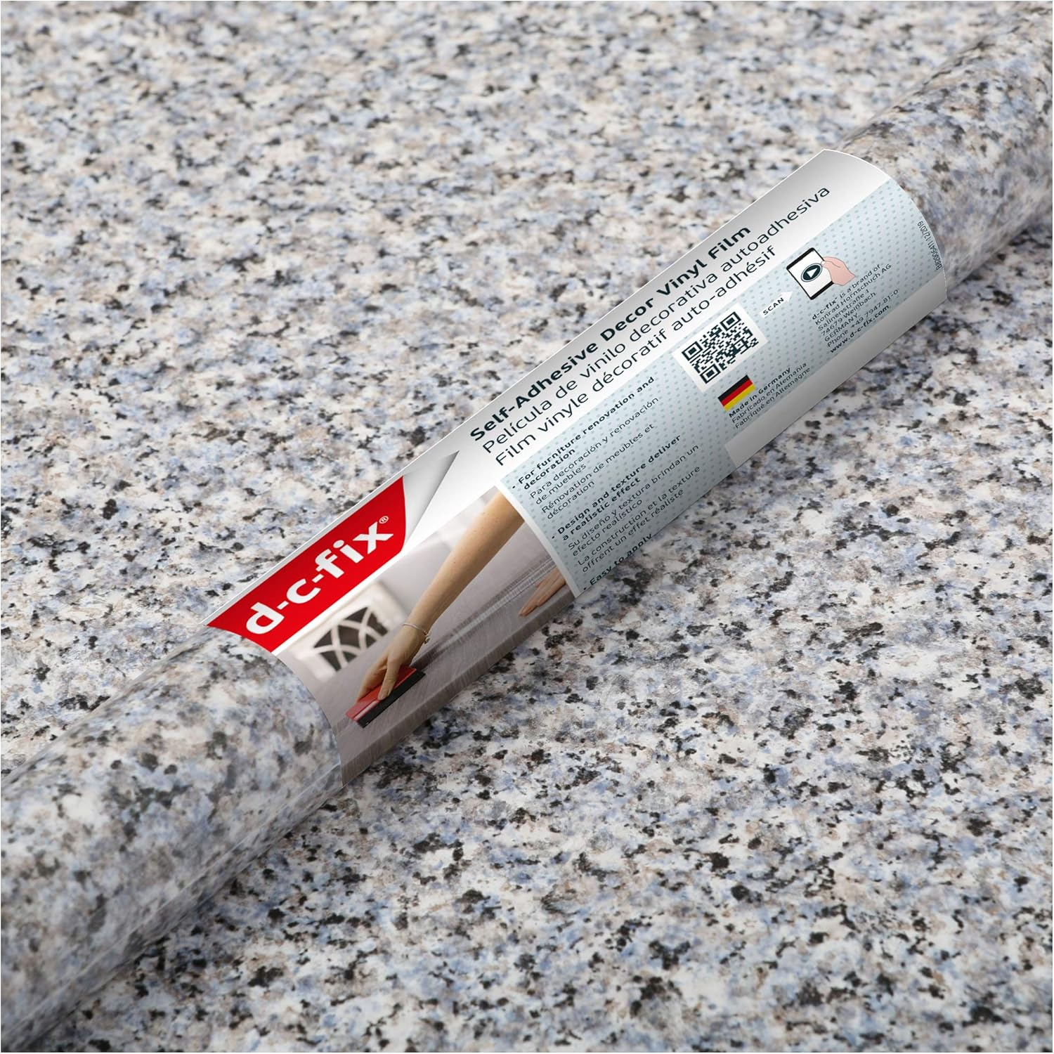 d-c-fix Dcor 14.08-sq ft Granite grey Vinyl Stone Self-adhesive Peel and Stick Wallpaper