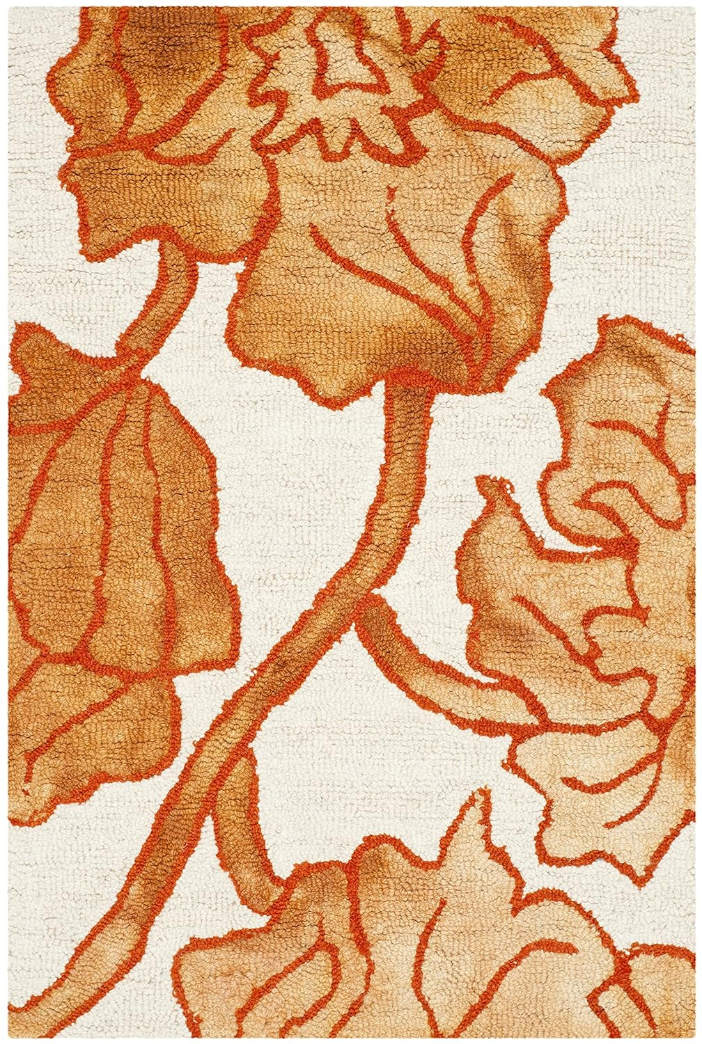 Dip Dye DDY683 Hand Tufted Accent Rug - Ivory/Orange - 2'x3' - Safavieh.